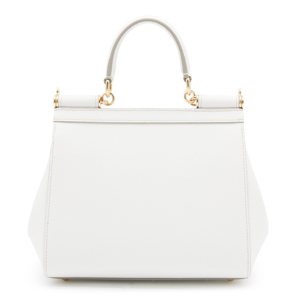 WHITE LEATHER SICILY SMALL BAG