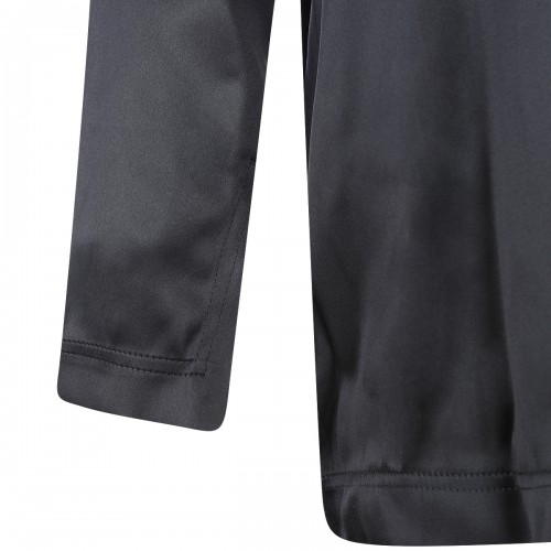 BLACK SILK KNOT COLLAR TOP