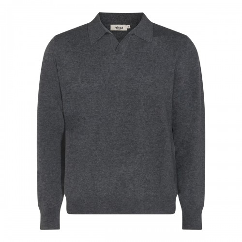 MID GREY VIRGIN WOOL SWEATER
