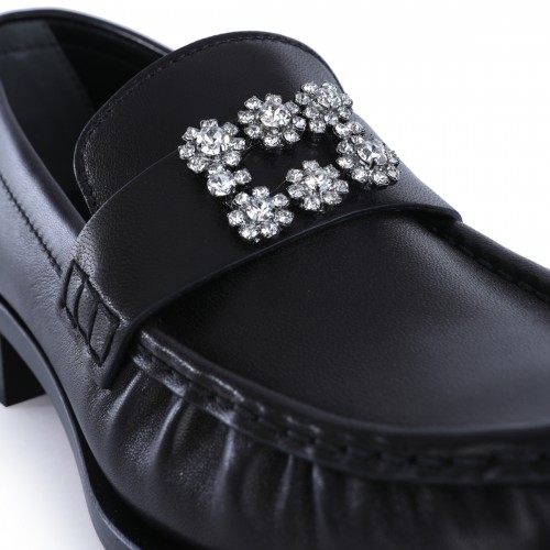BLACK LEATHER VIV' RANGERS LOAFERS