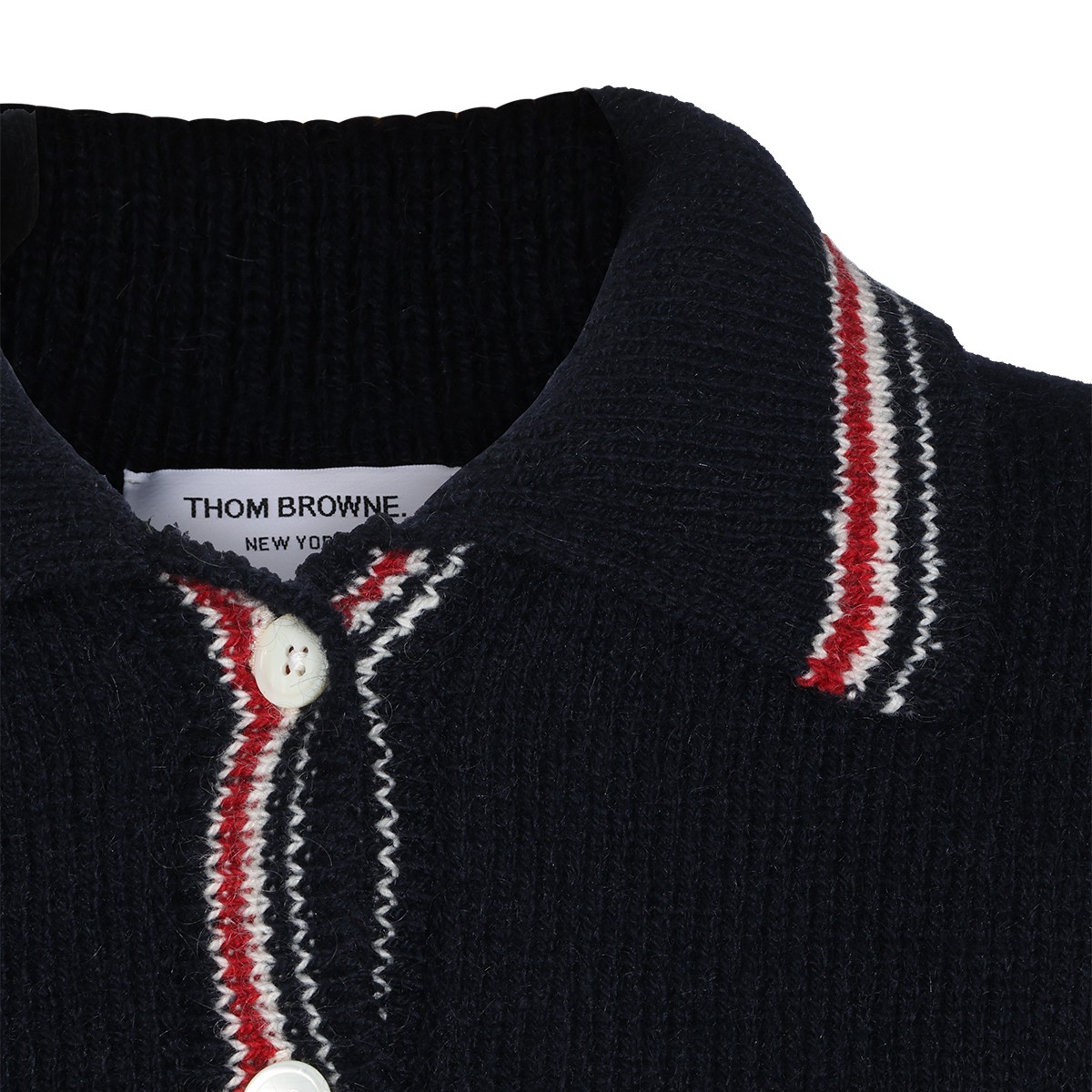 NAVY WOOL AND MOHAIR BLEND HECTOR...