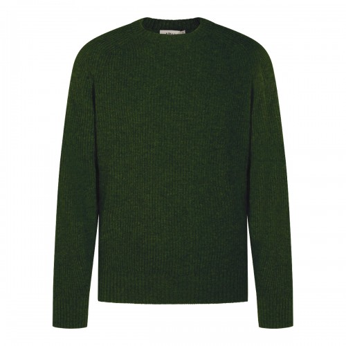 DARK GREEN VIRGIN WOOL SWEATER