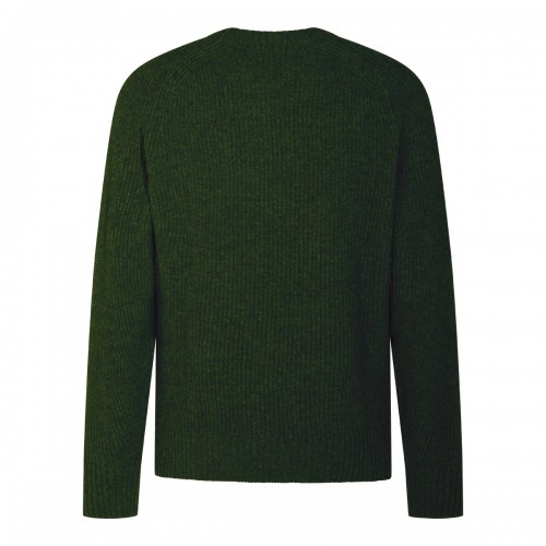 DARK GREEN VIRGIN WOOL SWEATER