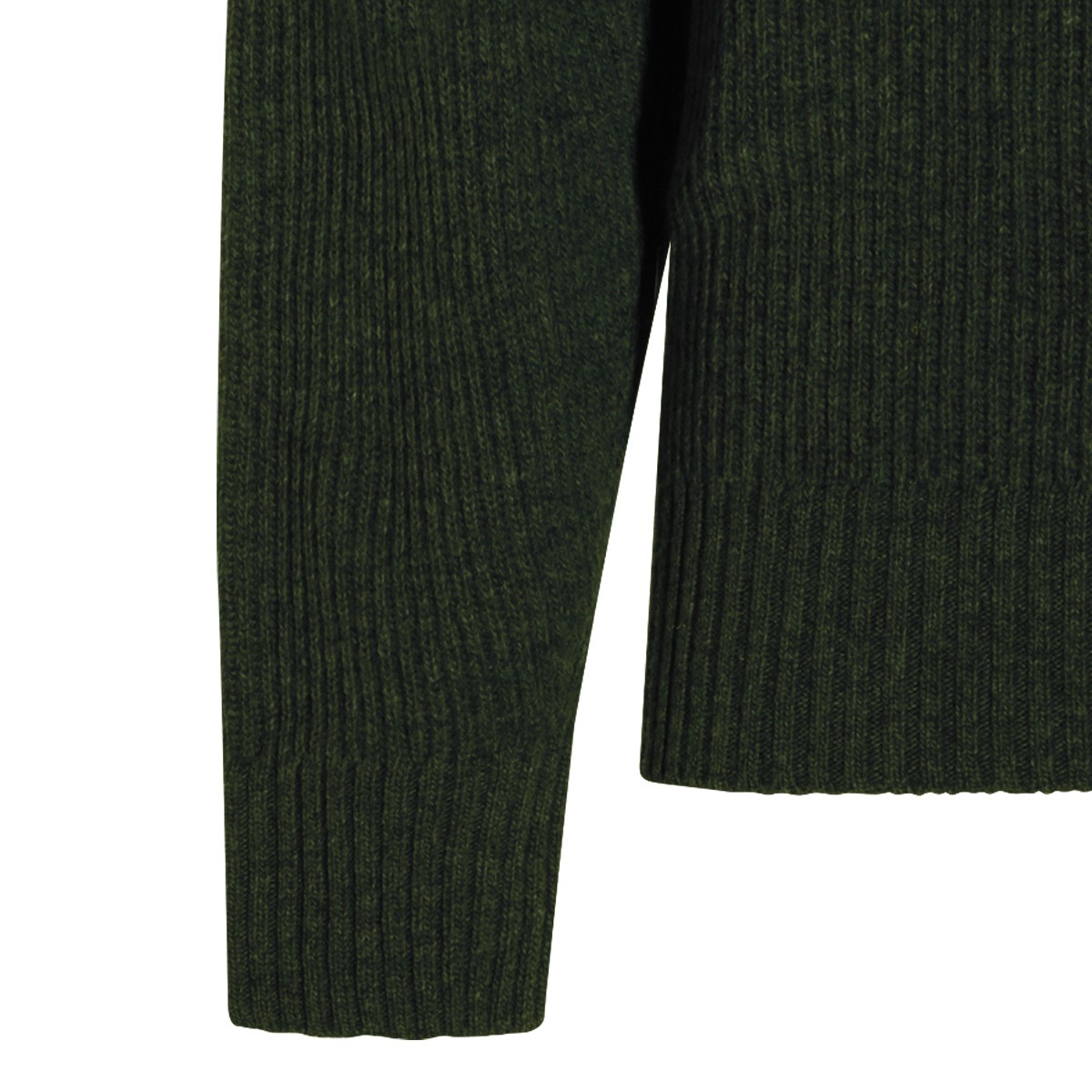 DARK GREEN VIRGIN WOOL SWEATER