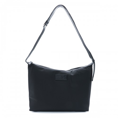 BLACK NYLON SHOULDER BAG