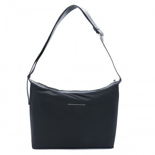 BLACK NYLON SHOULDER BAG