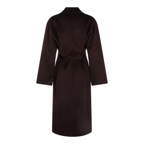 DARK CHOCOLATE WOOL LONG COAT