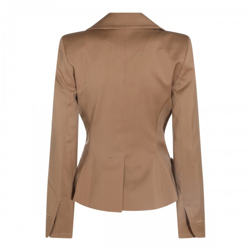 CAMEL VIRGIN WOOL DRUNKEN BLAZER