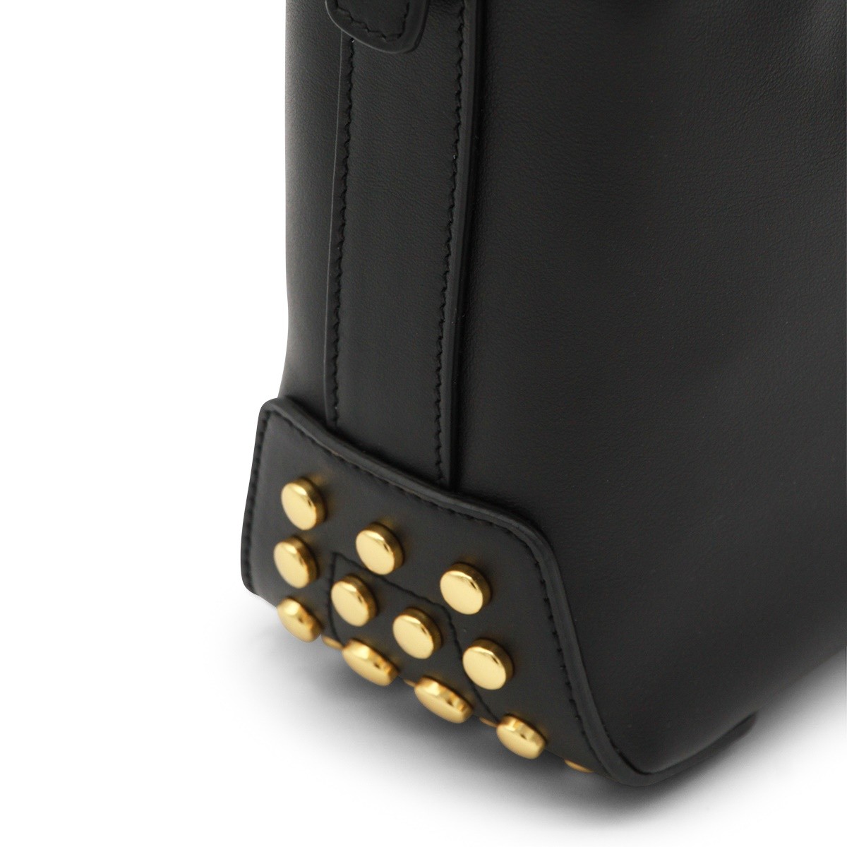 BLACK LEATHER METAL DOTS MINI...