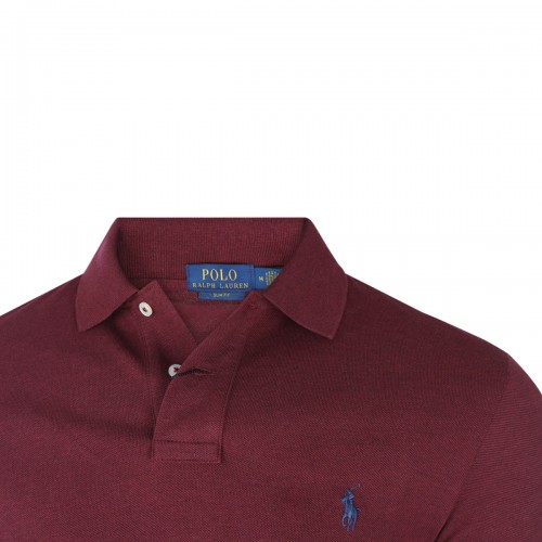 DARK RED COTTON POLO SHIRT