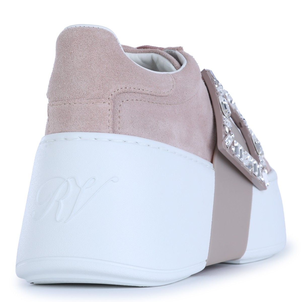PINK SUEDE VIV' HIGH STRASS SNEAKERS