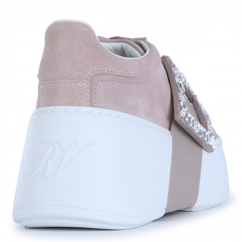 PINK SUEDE VIV' HIGH STRASS SNEAKERS