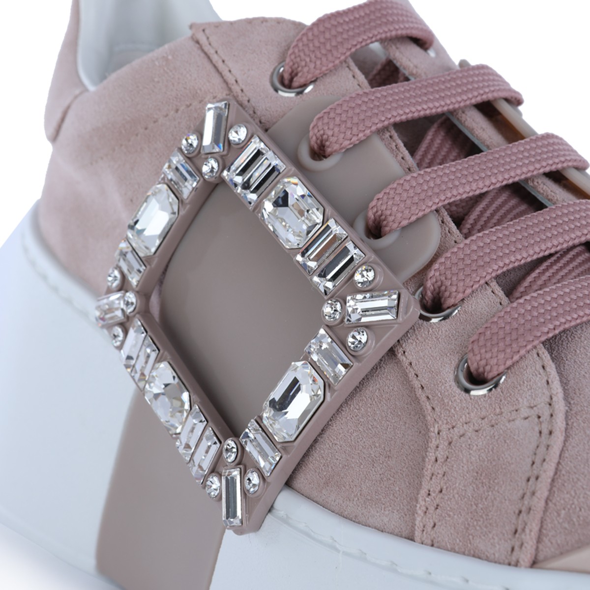 PINK SUEDE VIV' HIGH STRASS SNEAKERS