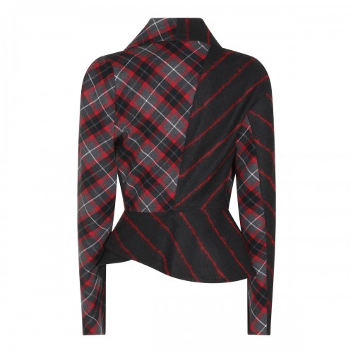 DARK RED WOOL STORMY BLAZER