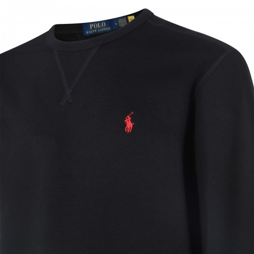 BLACK COTTON SWEATSHIRT