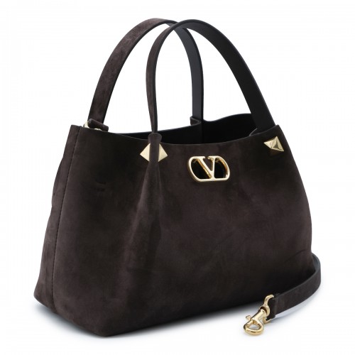 BROWN LEATHER SMALL TOTE 2