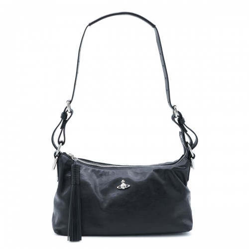 BLACK LEATHER EMMA SHOULDER...