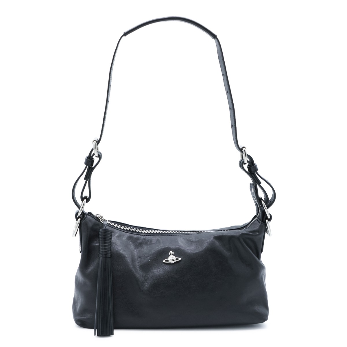 BLACK LEATHER EMMA SHOULDER...