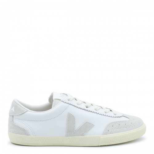 WHITE AND NATURAL VOLLEY SNEAKERS