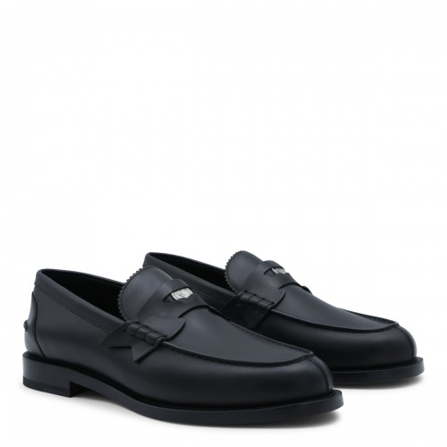 BLACK LEATHER LOAFERS