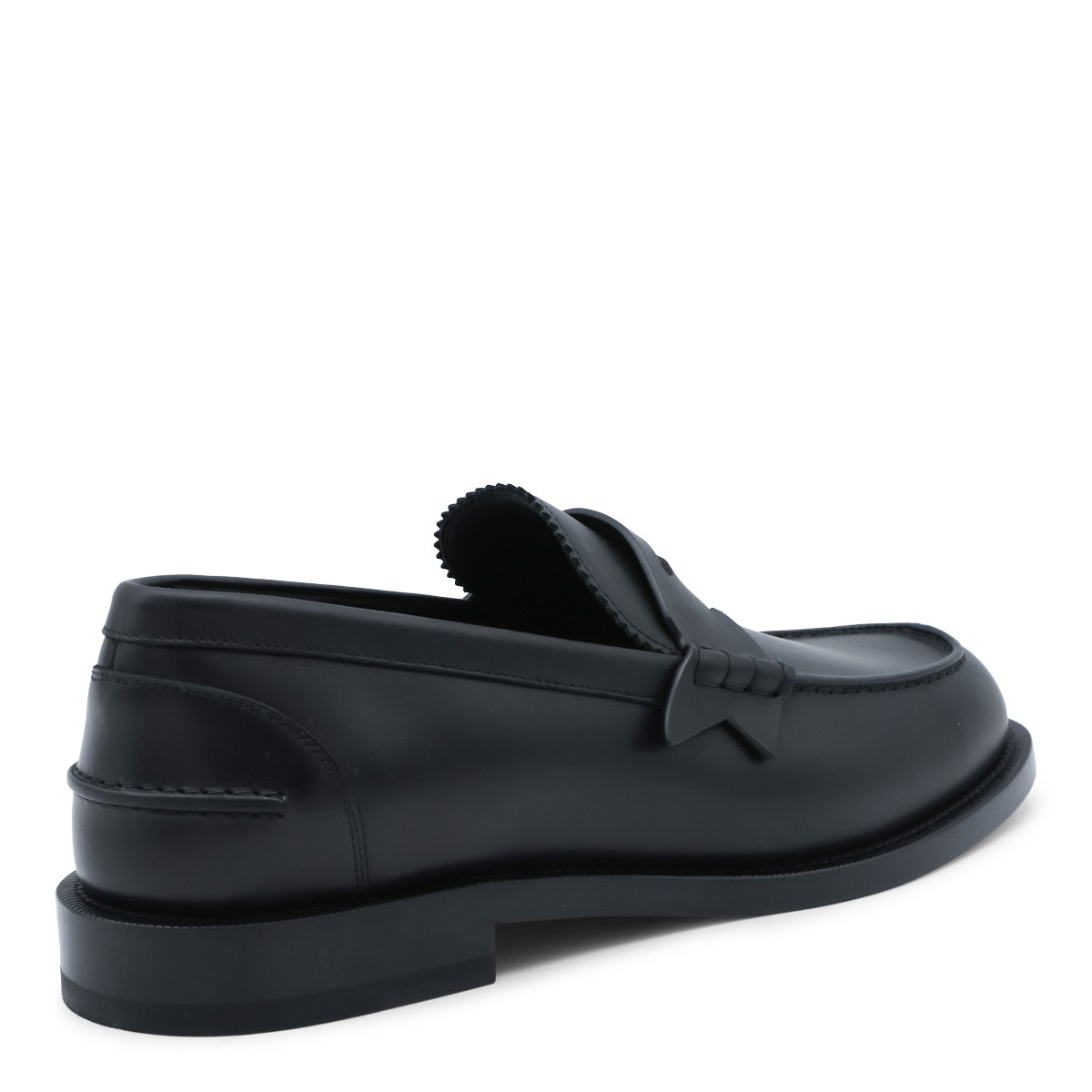 BLACK LEATHER LOAFERS