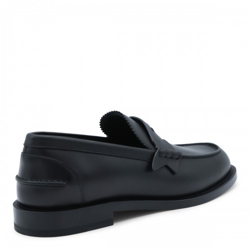 BLACK LEATHER LOAFERS