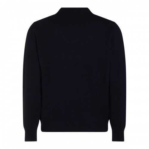 NAVY VIRGIN WOOL SWEATER 2