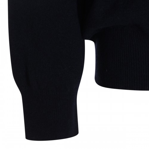 NAVY VIRGIN WOOL SWEATER