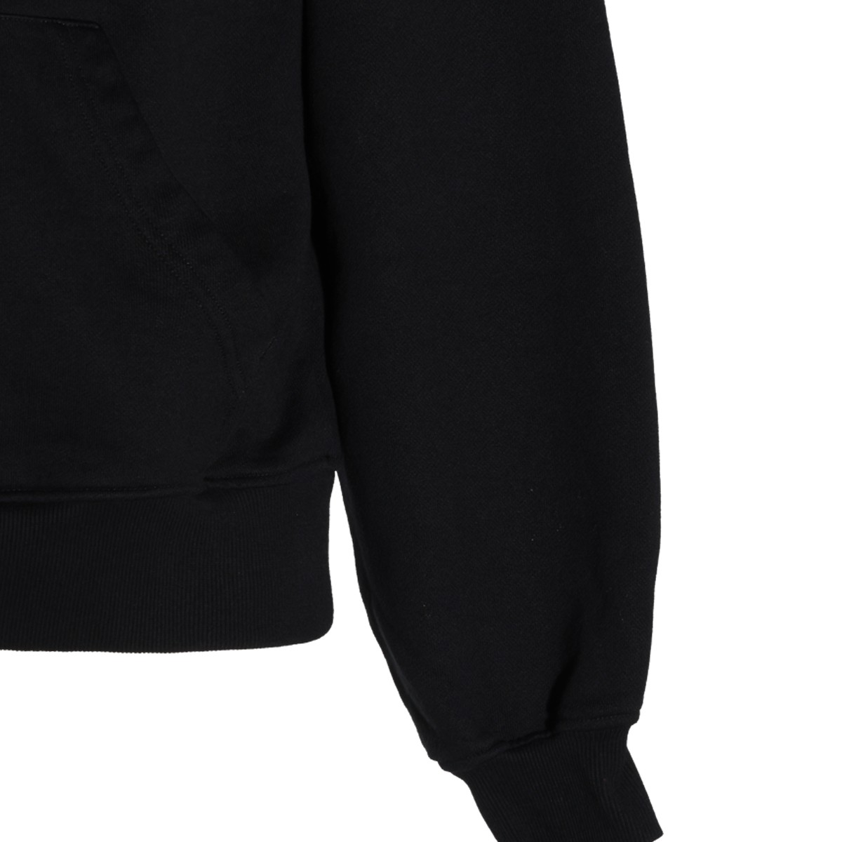 BLACK COTTON SWEATSHIRT