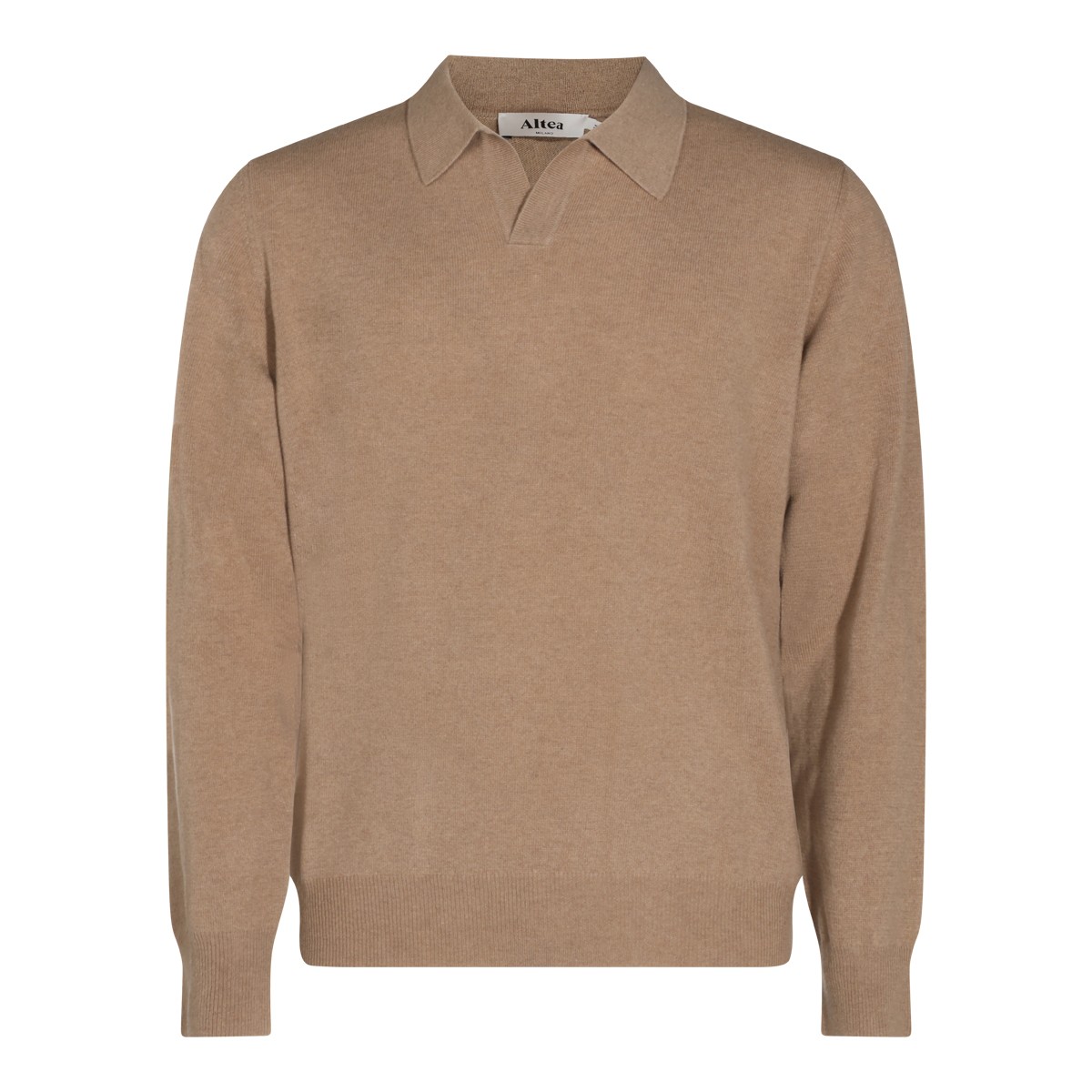 BEIGE VIRGIN WOOL SWEATER