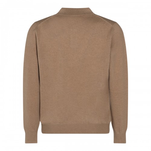 BEIGE VIRGIN WOOL SWEATER