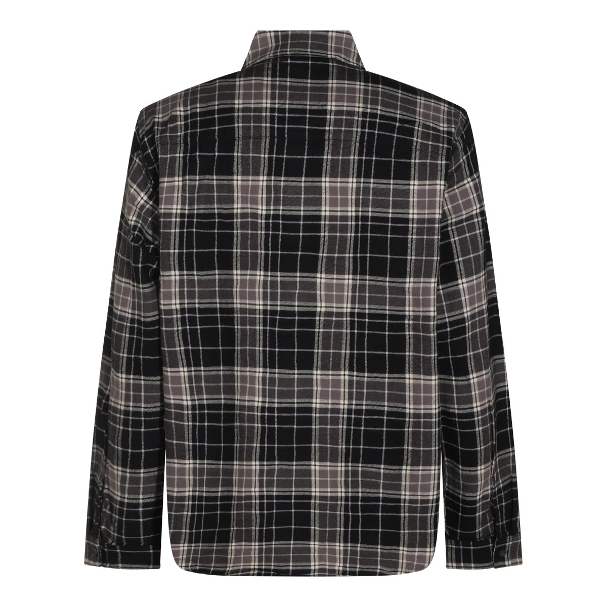 BLACK COTTON CHECK SHIRT