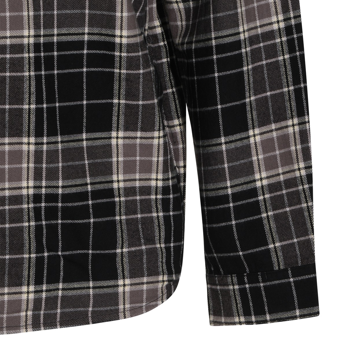 BLACK COTTON CHECK SHIRT