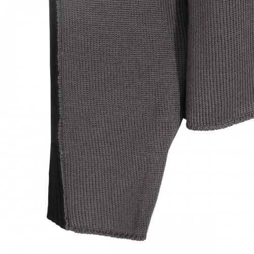 BLACK AND DARK GREY WOOL KNITWEAR