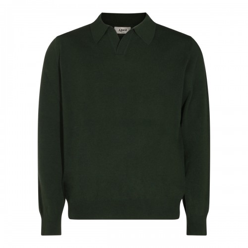 DARK GREEN VIRGIN WOOL SWEATER