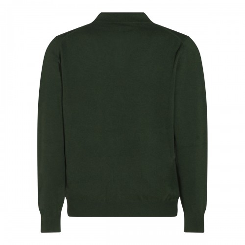 DARK GREEN VIRGIN WOOL SWEATER
