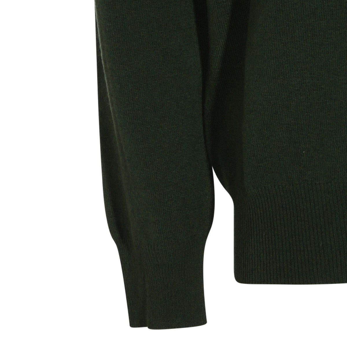 DARK GREEN VIRGIN WOOL SWEATER