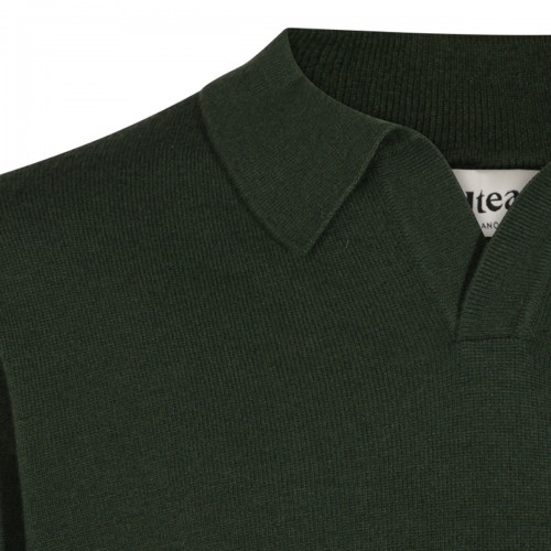 DARK GREEN VIRGIN WOOL SWEATER