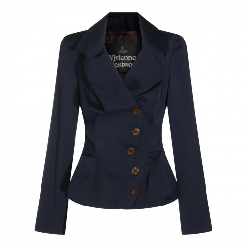 NAVY VIRGIN WOOL DRUNKEN...
