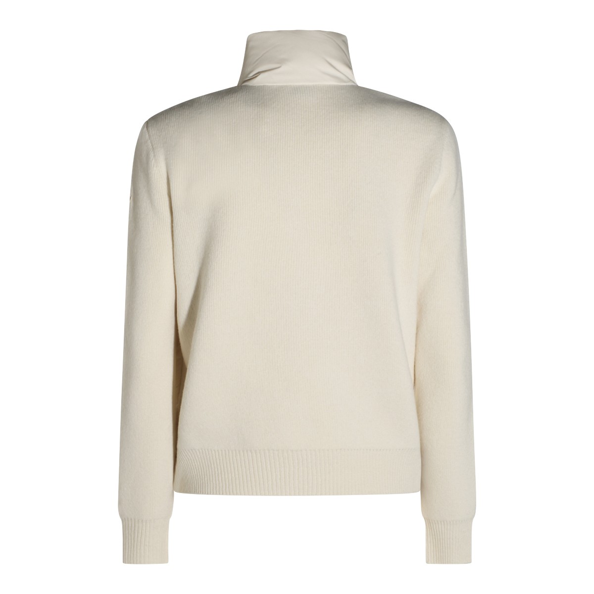 WHITE WOOL AND CASHMERE BLEND PADDED...
