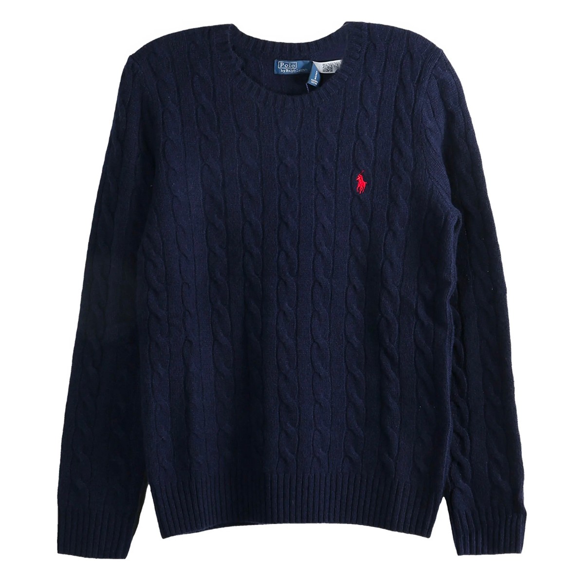 NAVY WOOL AND CASHMERE BLEND SWEATER