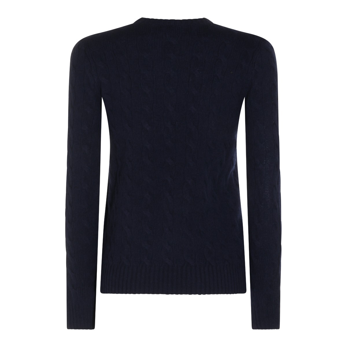 NAVY WOOL AND CASHMERE BLEND SWEATER