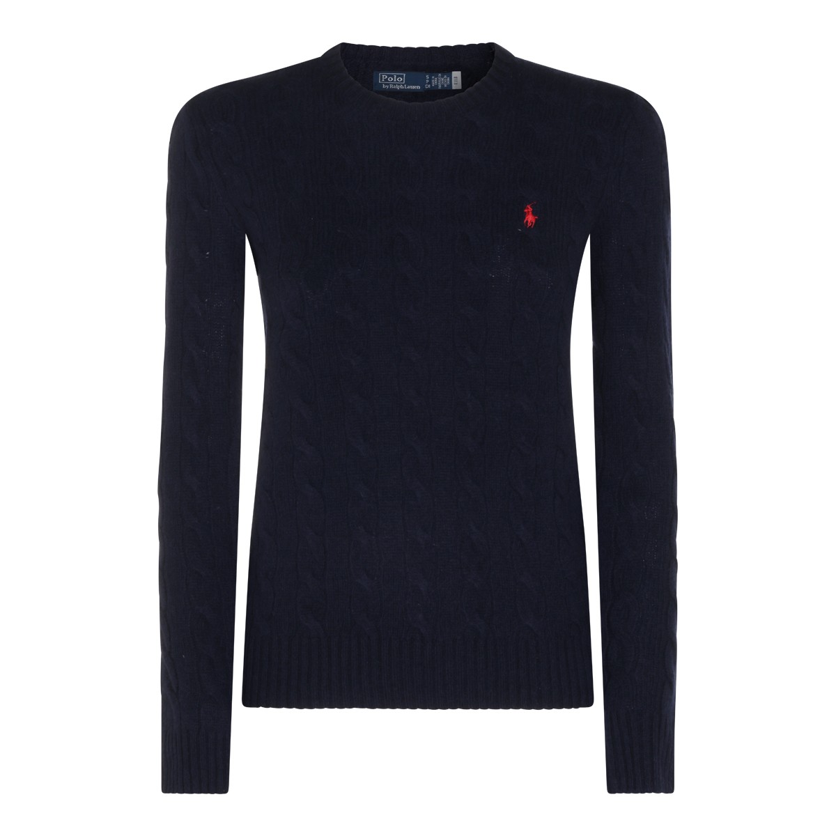 NAVY WOOL AND CASHMERE BLEND SWEATER