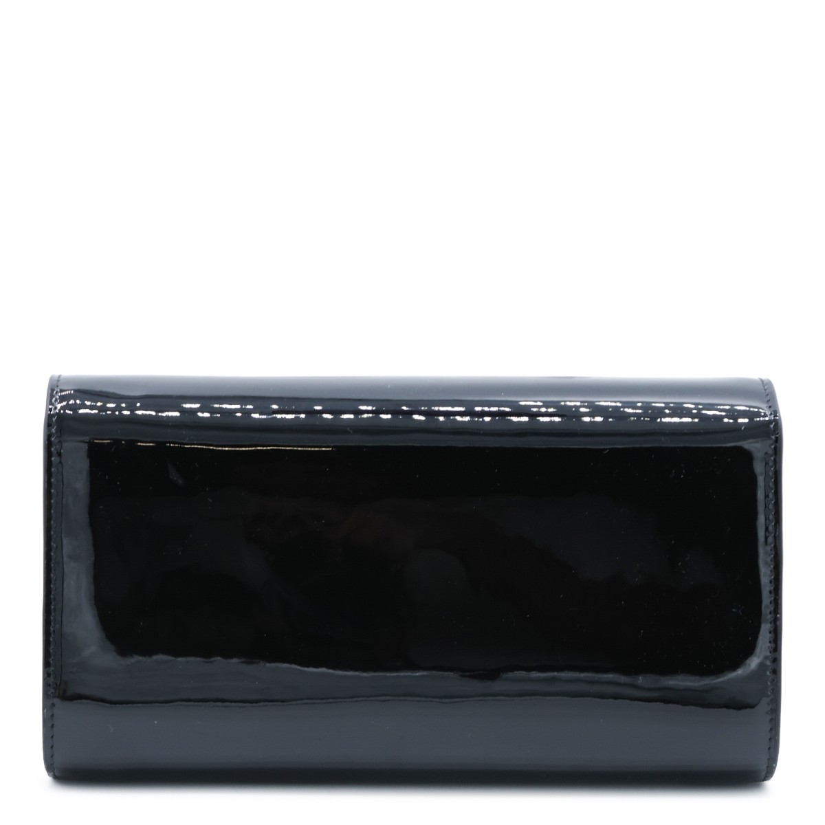 BLACK LEATHER BETTINA WALLET ON CHAIN
