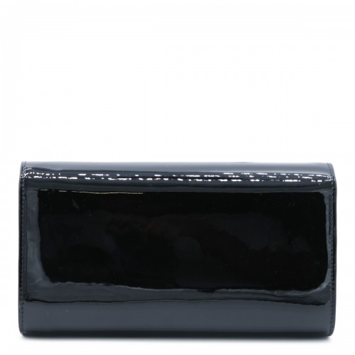 BLACK LEATHER BETTINA WALLET ON CHAIN