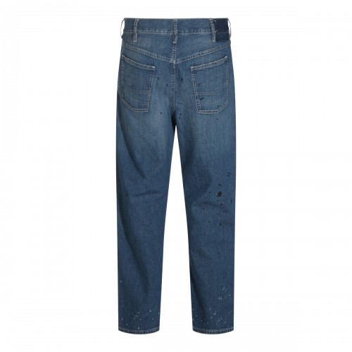 DARK BLUE COTTON DENIM JEANS