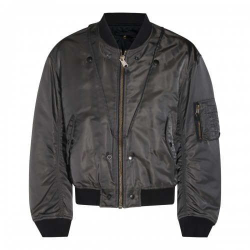 GREY BOMBER CASUAL JACKET