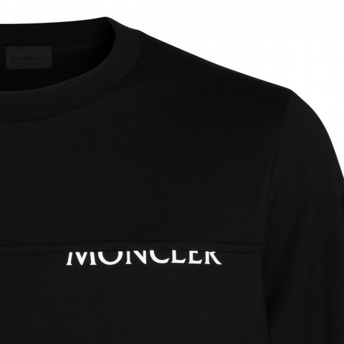 BLACK COTTON SWEATSHIRT