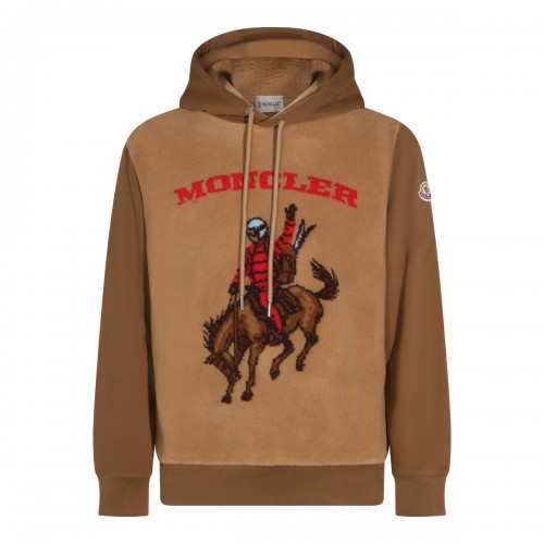 BROWN COTTON SWEATSHIRT
