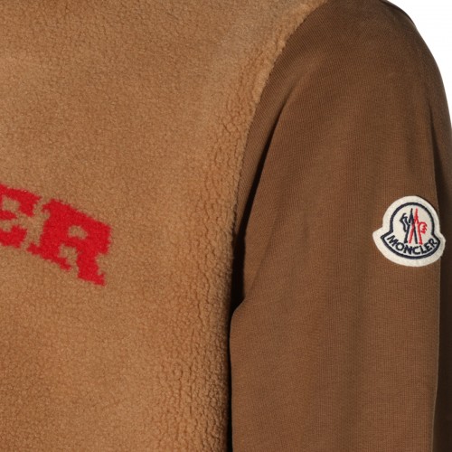 BROWN COTTON SWEATSHIRT
